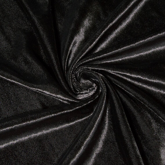 Тканина портьєрна однотонна Бархат Roma V-12168 чорна, фото 2