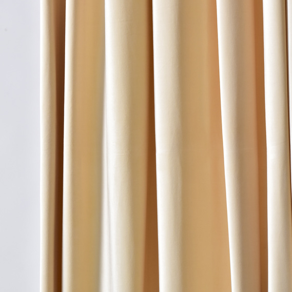 Тканина портьєрна однотонна Бархат, 295 см, 365 гр/м2, шторна тканина, тканина для штор, штори, портьєри, гардіни, тканина для гардин V-32 ваниль, фото 3