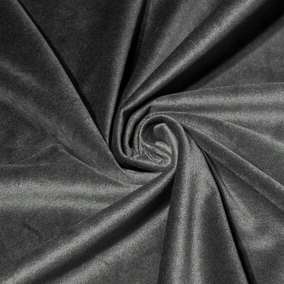 Ткань портьерная однотонная Бархат. 295 см, 365 гр/м2, шторная ткань, ткань для штор, шторы, портьеры, гардины, ткань гардинная V-58 графіт, фото 2