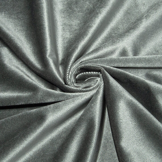 Тканина портьєрна Бархат Milano V-13 сірий, фото 2