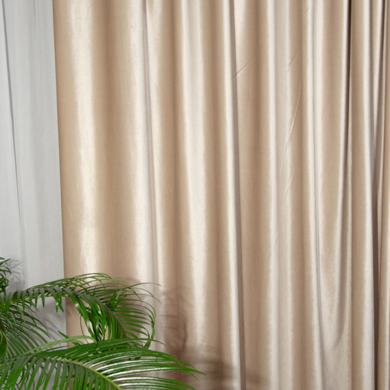 Тканина портьєрна Бархат Milano V-40 брюле, фото 1