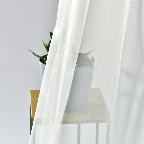 Тюль органза сітка однотонний  V-02 екрю, фото 1 Тюль органза сітка однотонний  V-02 екрю, фото 1