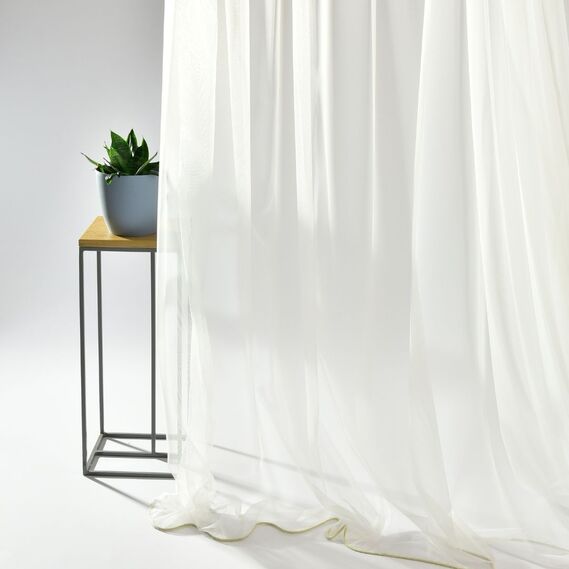 Тюль органза сітка однотонний  V-02 екрю, фото 2 Тюль органза сітка однотонний  V-02 екрю, фото 2