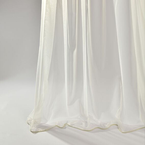 Тюль органза сітка однотонний  V-02 екрю, фото 3 Тюль органза сітка однотонний  V-02 екрю, фото 3