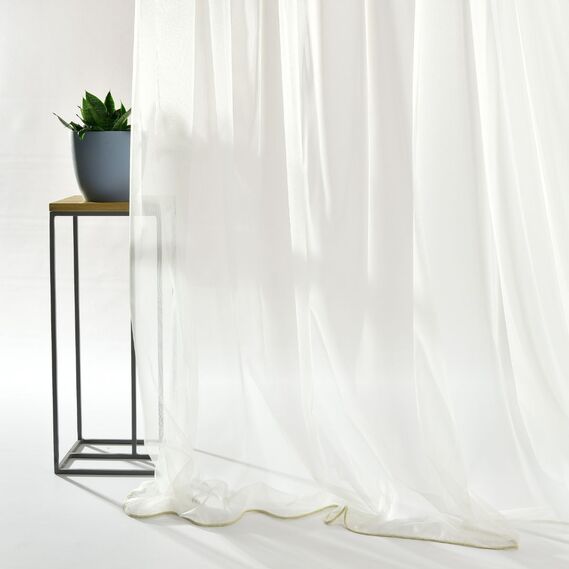 Тюль органза сітка однотонний  V-02 екрю, фото 4 Тюль органза сітка однотонний  V-02 екрю, фото 4