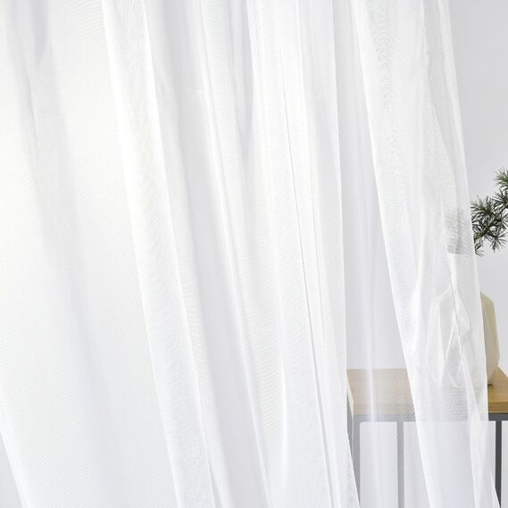 Тюль органза однотонний сітка Lily V-100 біла, фото 2 Тюль органза однотонний сітка Lily V-100 біла, фото 2