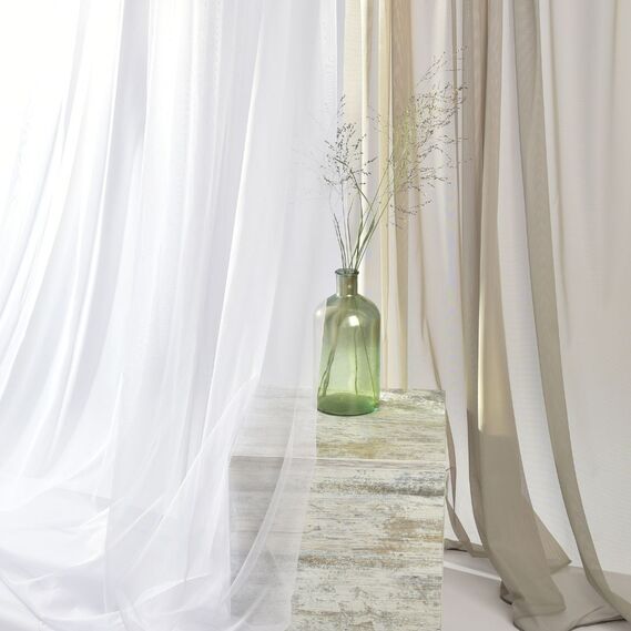 Тюль органза однотонний сітка Lily V-100 біла, фото 6 Тюль органза однотонний сітка Lily V-100 біла, фото 6