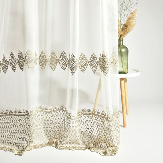 Тюль батист з вишивкою Borelli V-vizon, фото 1 Тюль батист з вишивкою Borelli V-vizon, фото 1