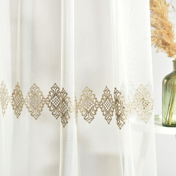 Тюль батист з вишивкою Borelli V-vizon, фото 3 Тюль батист з вишивкою Borelli V-vizon, фото 3