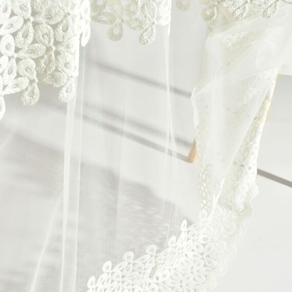 Тюль сітка Конюшина V-крем, фото 2
