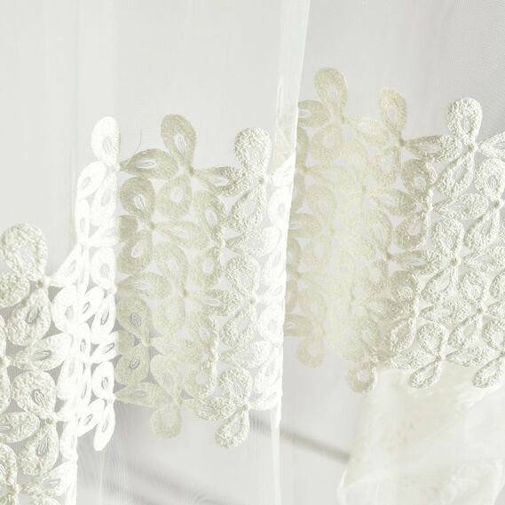 Тюль сітка Конюшина V-крем, фото 3