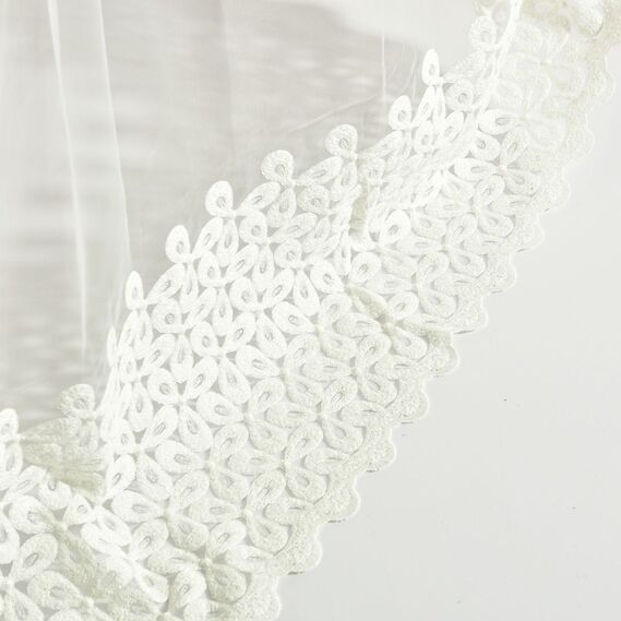 Тюль сітка Конюшина V-крем, фото 6