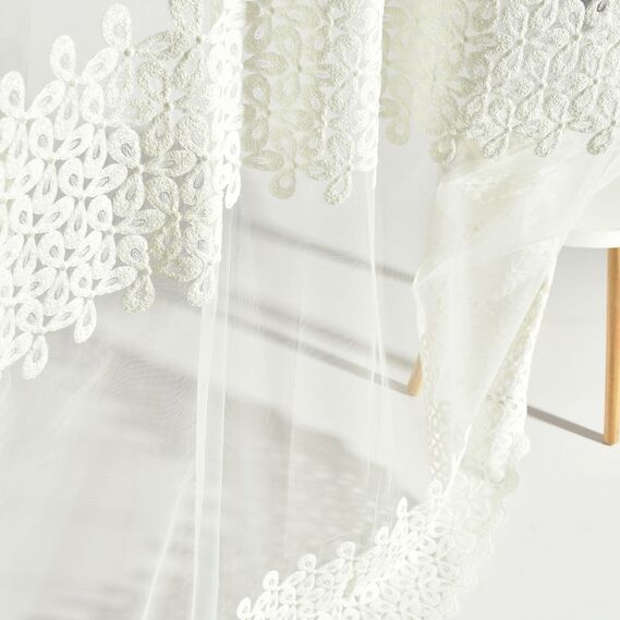 Тюль сітка Конюшина V-крем, фото 7 Тюль сітка Конюшина V-крем, фото 7