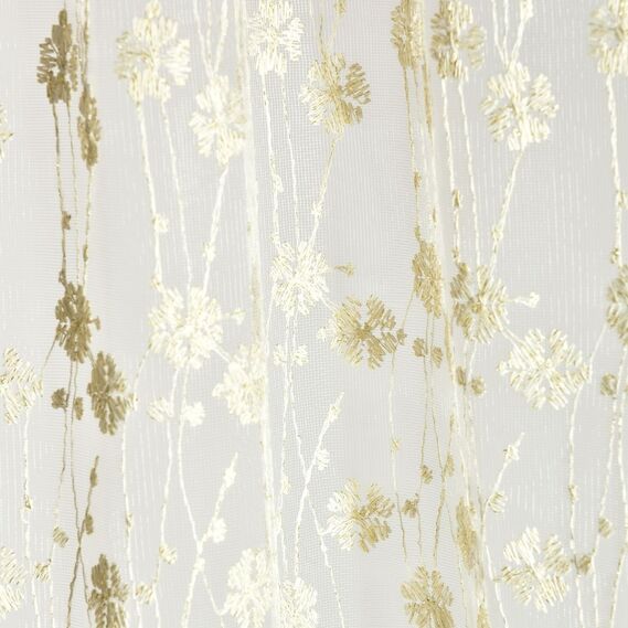 Тюль сетка с вышивкой Иванка V-06 крем золото, фото 3 Тюль сетка с вышивкой Иванка V-06 крем золото, фото 3