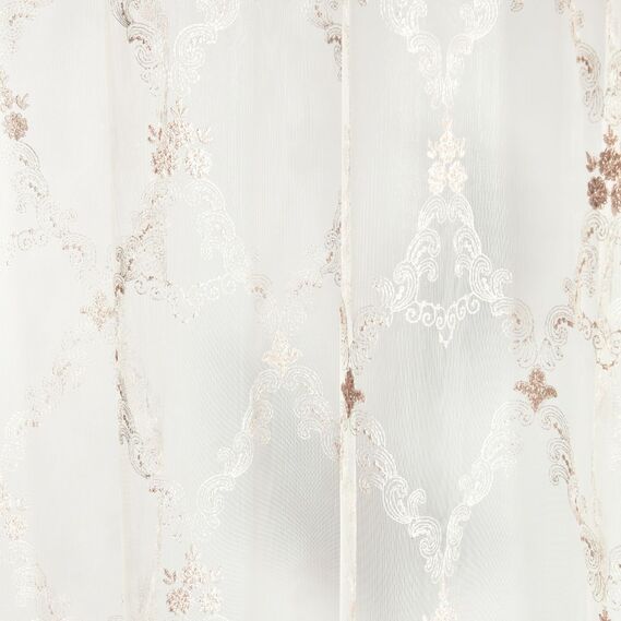 Тюль сітка з вишивкою Єсенія V-пудра, фото 6 Тюль сітка з вишивкою Єсенія V-пудра, фото 6