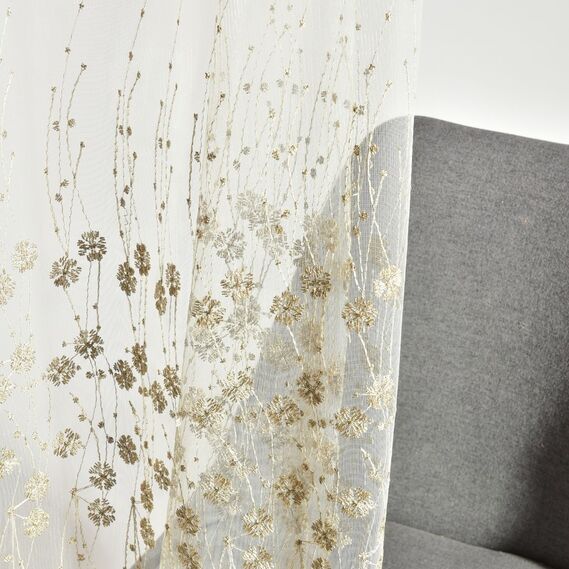 Тюль сетка с вышивкой Иванка V-07 візон, фото 1 Тюль сетка с вышивкой Иванка V-07 візон, фото 1