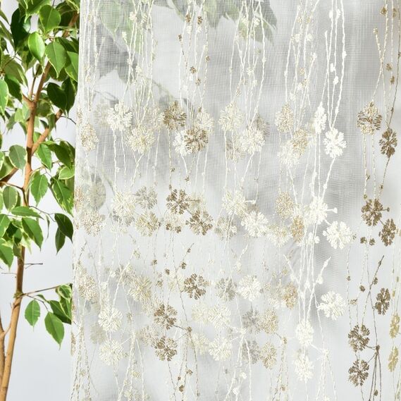 Тюль сітка з вишивкою Іванка V- tprk-vzn візон золото, фото 6 Тюль сітка з вишивкою Іванка V- tprk-vzn візон золото, фото 6