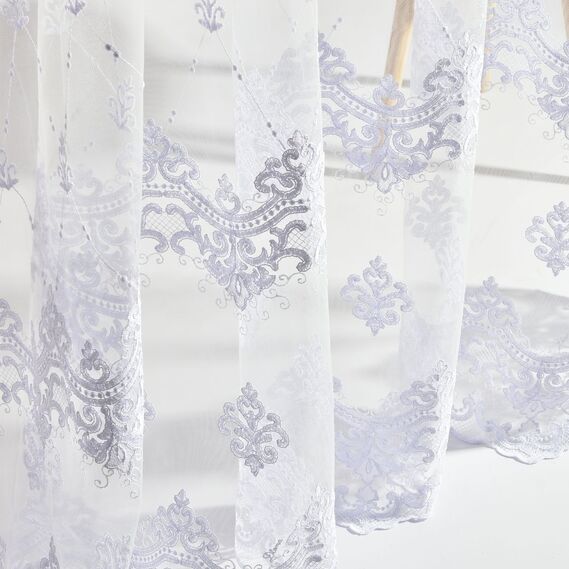 Тюль сітка з вишивкою Мадонна V-beyaz , фото 3 Тюль сітка з вишивкою Мадонна V-beyaz , фото 3