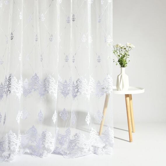 Тюль сітка з вишивкою Мадонна V-beyaz , фото 5 Тюль сітка з вишивкою Мадонна V-beyaz , фото 5