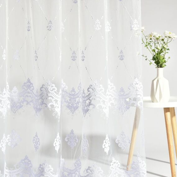 Тюль сітка з вишивкою Мадонна V-beyaz , фото 6 Тюль сітка з вишивкою Мадонна V-beyaz , фото 6