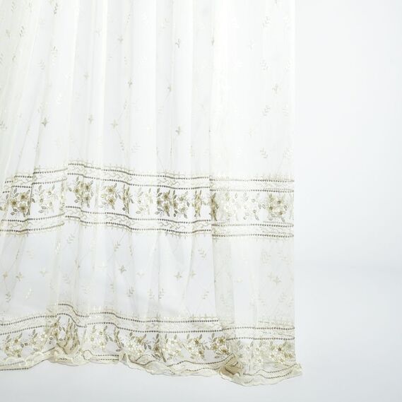 Тюль фатин с вышивкой Марсель V-1 візон, фото 1 Тюль фатин с вышивкой Марсель V-1 візон, фото 1