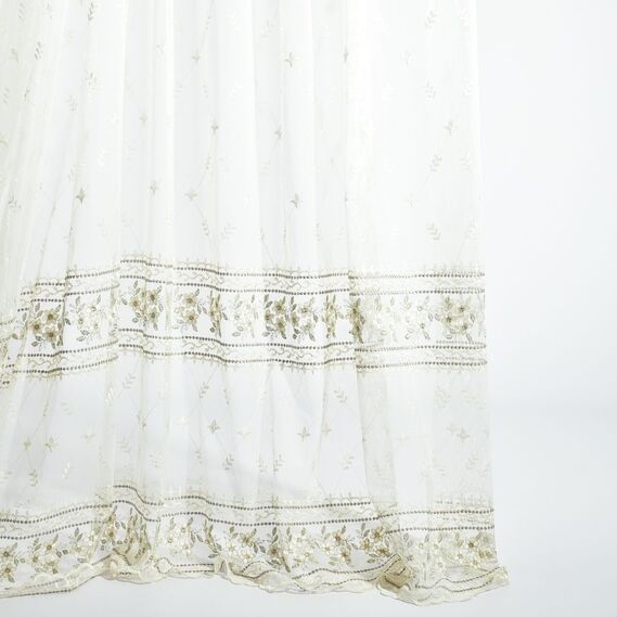 Тюль фатин с вышивкой Марсель V-1 візон, фото 3 Тюль фатин с вышивкой Марсель V-1 візон, фото 3