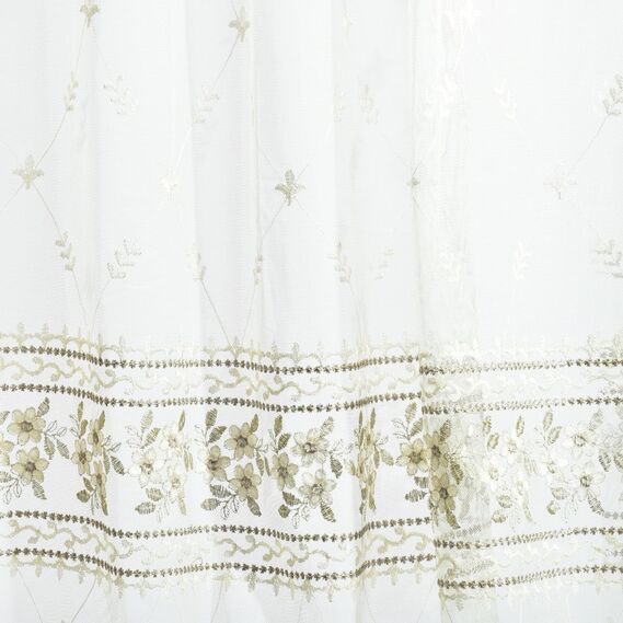Тюль фатин с вышивкой Марсель V-1 візон, фото 4 Тюль фатин с вышивкой Марсель V-1 візон, фото 4