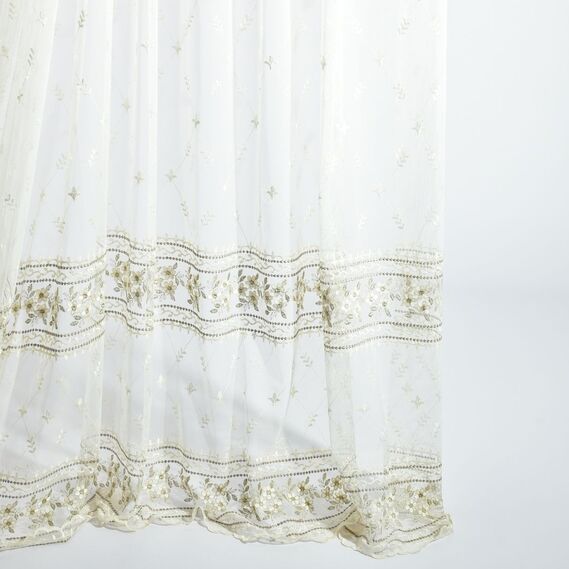 Тюль фатин с вышивкой Марсель V-1 візон, фото 6 Тюль фатин с вышивкой Марсель V-1 візон, фото 6