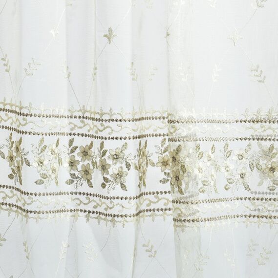 Тюль фатин с вышивкой Марсель V-1 візон, фото 9 Тюль фатин с вышивкой Марсель V-1 візон, фото 9