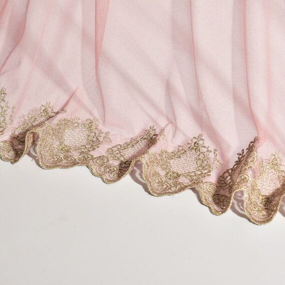 Тюль фатин с вышивкой Дюшес V-816 пудра, фото 6 Тюль фатин с вышивкой Дюшес V-816 пудра, фото 6