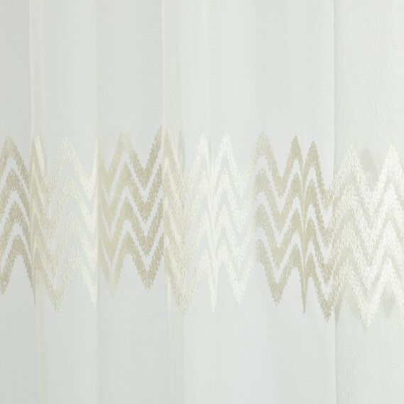 Тюль фатин з вишивкою Зігма V-krem, фото 2 Тюль фатин з вишивкою Зігма V-krem, фото 2