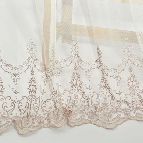 Тюль фатин з вишивкою Дайра V-pudra, фото 1 Тюль фатин з вишивкою Дайра V-pudra, фото 1