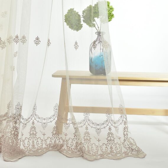 Тюль фатин з вишивкою Дайра V-pudra, фото 4 Тюль фатин з вишивкою Дайра V-pudra, фото 4