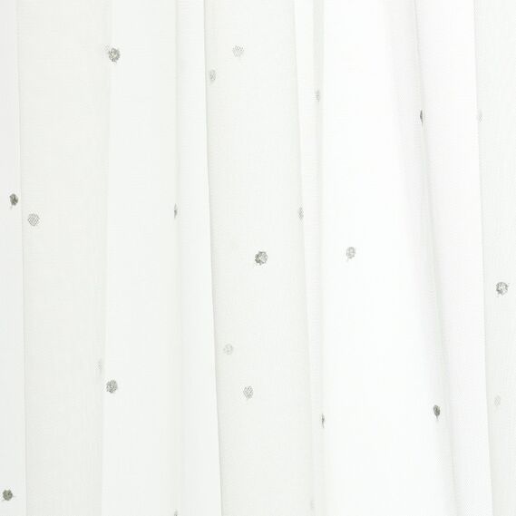 Ткань тюль фатин с вышивкой Nokta V-сіра, фото 4 Ткань тюль фатин с вышивкой Nokta V-сіра, фото 4