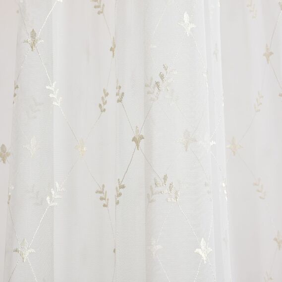 Тюль фатин с вышивкой Марсель V-3 бірюза, фото 11