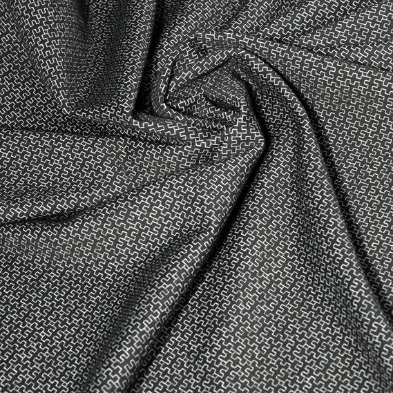 Трикотаж жакард V-D1 Техно чорний, фото 2