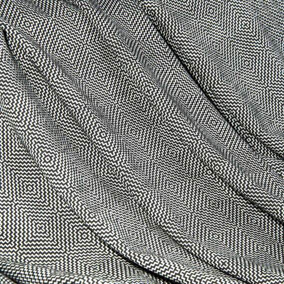 Трикотаж жаккард V-D8 Квадро чорний, фото 1 Трикотаж жаккард V-D8 Квадро чорний, фото 1