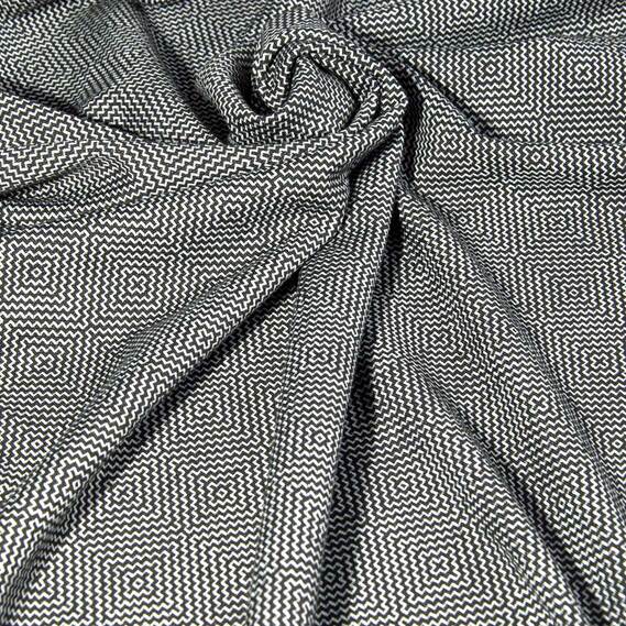 Трикотаж жаккард V-D8 Квадро чорний, фото 2 Трикотаж жаккард V-D8 Квадро чорний, фото 2