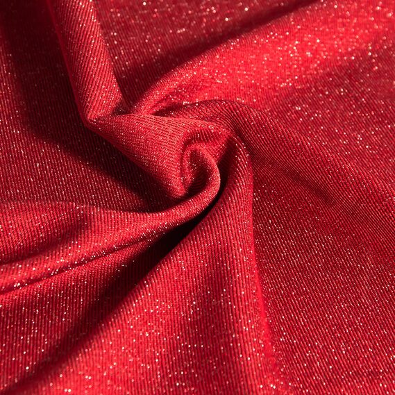 Knitted fabric Silva metallic гранат, фото 1