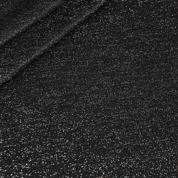 Ткань трикотаж Сильва металлик чорний, фото 2 Ткань трикотаж Сильва металлик чорний, фото 2