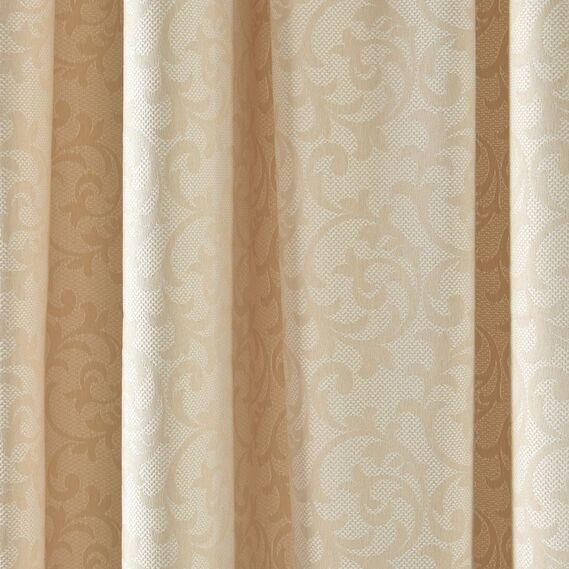Тканина портьєрна жакардова Gate 01 вензель V-C4309 крем, фото 2 Тканина портьєрна жакардова Gate 01 вензель V-C4309 крем, фото 2