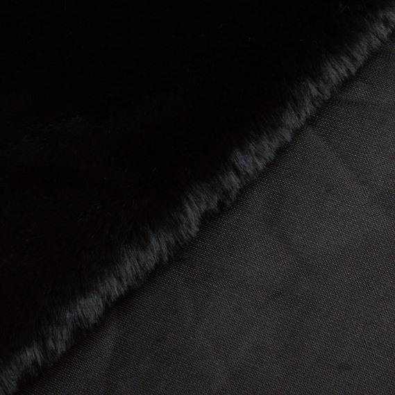 Ткань искусственный мех Ивона 650 гр/м2 180 см для шуб, жилетов, сумок, покрывал и декора чорний, фото 3