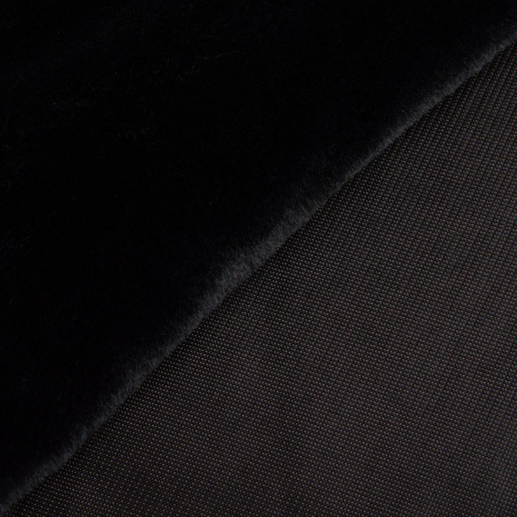Ткань искусственный мех Ивона 650 гр/м2 180 см для шуб, жилетов, сумок, покрывал и декора чорний, фото 4