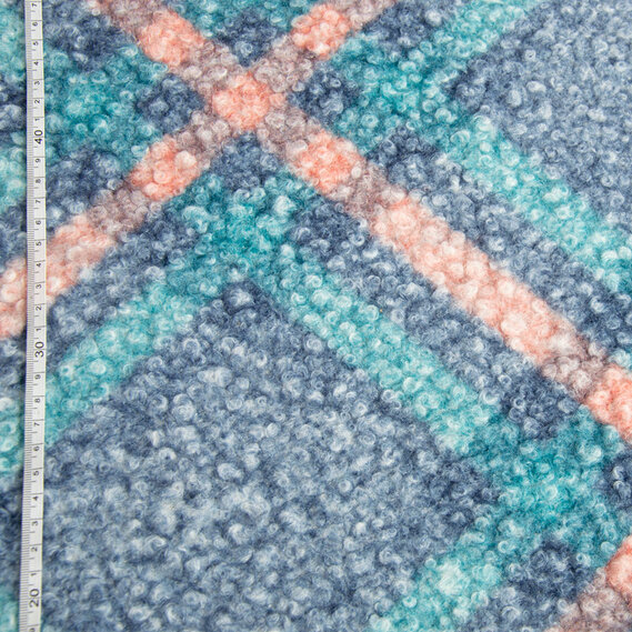 Тканина пальтова Буклє персик денім, фото 2 Тканина пальтова Буклє персик денім, фото 2