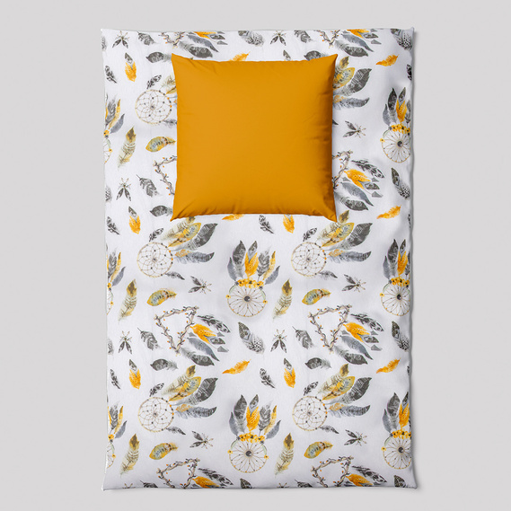 Calico fabric 2.4 Selonya V-24620/6 Ловець снів жовто сіра, фото 3