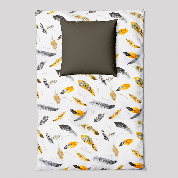 Calico fabric 2.4 Selonya V-24602/6 Перо жовта, фото 3