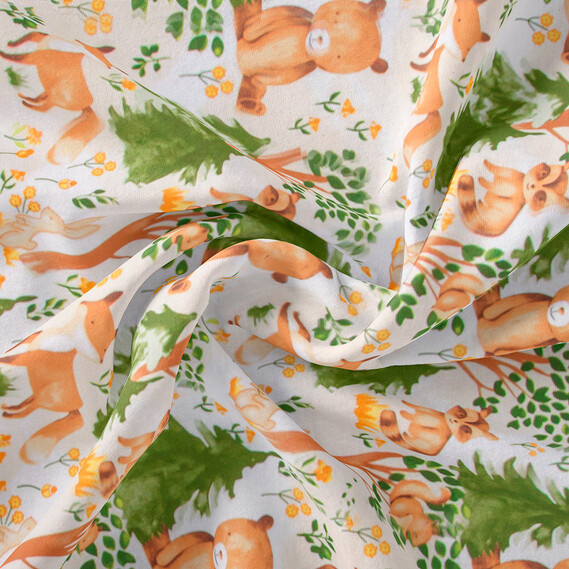 Тканина бязь ранфорс для постільної білизни 2,4 м V-24825/2 Царство звірів сіра, фото 1 Тканина бязь ранфорс для постільної білизни 2,4 м V-24825/2 Царство звірів сіра, фото 1