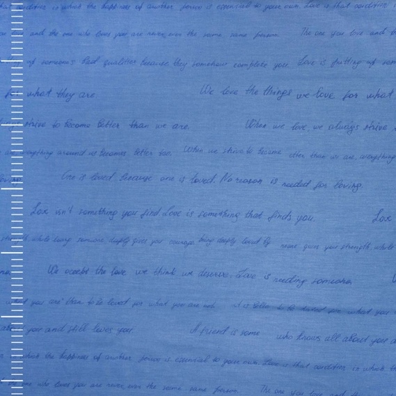 Тканина бавовна сатин для постільної білизни, натуральна тканина, постільна білизна 120 гр/м2 S-156В Пропис т/синій, фото 2 Тканина бавовна сатин для постільної білизни, натуральна тканина, постільна білизна 120 гр/м2 S-156В Пропис т/синій, фото 2