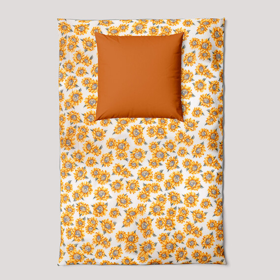 Ткань бязь ранфорс для постельного белья 2,4 м V-24619/11 Соняшник біла, фото 3 Ткань бязь ранфорс для постельного белья 2,4 м V-24619/11 Соняшник біла, фото 3