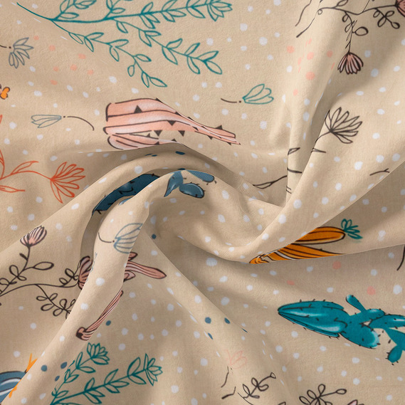 Calico fabric 2.4 Selonya V-М08020/2 Кактуси беж, фото 1